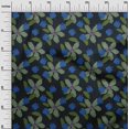 thumbnail image 3 of oneOone Tissu Rayonne Bleu Moyen Floral Rétro Matériel de Robe Tissu Imprimé Tissu au Mètre 56 Pouces de Large, 3 of 5