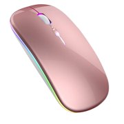 JilgTeok Wireless Mouse Charging Mute Bluetooth Mouse for Computer Laptop 4G+BT5 Wireless Mouse for Windows MacOS iPad Android Laptop PC Universial