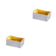 thumbnail image 3 of Ruiboury Multi Storage Baskets Organizer For Cables Toys Collapsible For Easy gray+yellow 30x24x15cm 2Set, 3 of 6