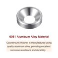 thumbnail image 4 of Unique Bargains Lot de 30 Rondelles à Encastrer M5 en Alliage d'Aluminium Anodisé pour Finition, Argent, 4 of 4