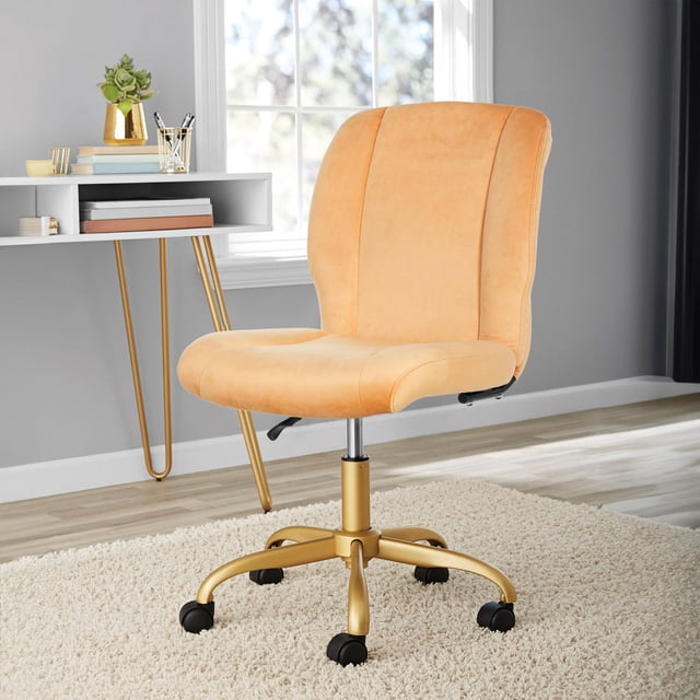 Mainstays – Fauteuil de bureau en velours duveteux