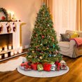 thumbnail image 4 of Wzzjkit Christmas Tree Skirt, Red and White Backgrond Snowflake Tree Skirt, Winter Xmas Tree Mat Decor for Home Party Holiday Decorations (Multiple Styles Available), 4 of 9