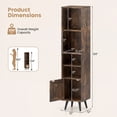 thumbnail image 3 of Gymax 6-Tier Tall Narrow Bookcase 54 Inches Slim Storage Cabinet w/ Adjustable Shelf, 3 of 10