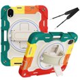 thumbnail image 1 of XYX 3in1 Rotating Stand Case for iPad Mini 7 A17 Pro 2024/iPad Mini 6 2021 8.3 inch with Hand/Shoulder Strap, Shockproof Rugged, Colorful Red, 1 of 7
