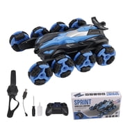 Bruce&Shark 8 Wheel RC Stunt Car, 2.4G Transform Toy with Gesture Control, Water Mist & Lights, Remote Control Car for Kids