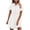 036-Blanc, variante sur Nuoqisi Robe à Col à Revers en Denim Décontractée Unie pour Femme à Manches Courtes - Silhouette Utilitaire Classique avec Tissu Intemporel pour le Quotidien