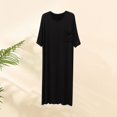 thumbnail image 1 of TIMIFIS Chemise de Nuit Décontractée pour Homme, Vêtement de Nuit, Col Rond, Doux et Confortable, Chemises de Sommeil, Tenue d'Intérieur, Manches Courtes, Couleur Unie, Chemises de Nuit, Grande Taille et Taille Forte, Hauts de Pyjama Unisexes, 1 of 9
