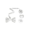 thumbnail image 3 of INSPIRE CHIC Accessoires de Nœud Papillon pour Hommes Sangle Ajustable Formel Uni Smoking Pré-Noué Blanc, 3 of 5