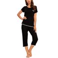 thumbnail image 2 of MINTLIMIT Ensembles de Pyjama Unis pour Femmes, Hauts à Manches Courtes et Pantalons Capri, 2 of 4