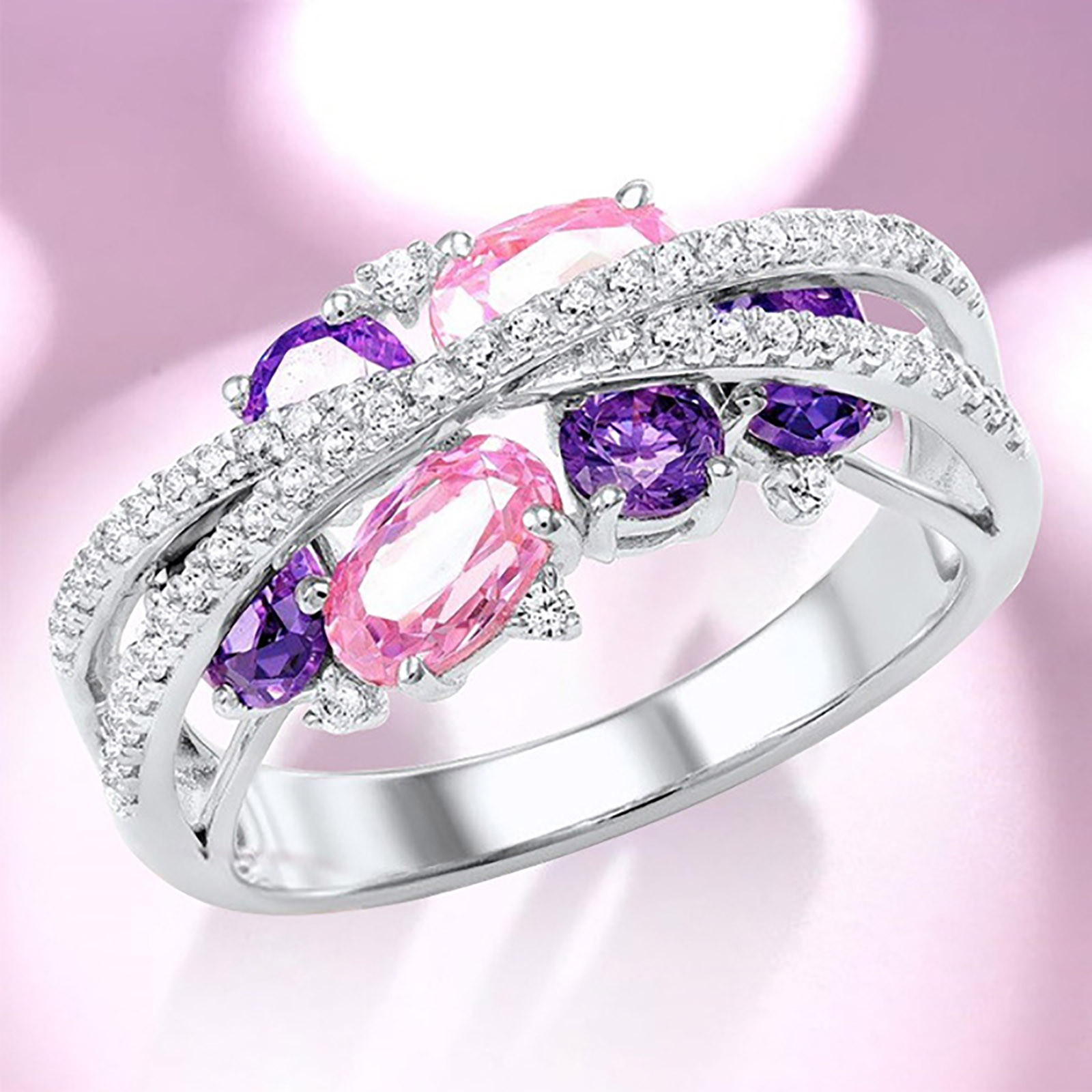 TIMIFIS Rings Knuckle Stacking Rings Ladies Fashion Butterfly Diamond Fashion Creative Heart-Shaped Female Ring Jewelry Rings for Women;Teen Girls;Man ummer