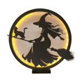 thumbnail image 1 of WHEANG Halloween Decorations Indoor Glass Globe 6.3" Battery Operated LED Lights With Bat Pattern Black Halloween Decor For Table Home, 1 of 4