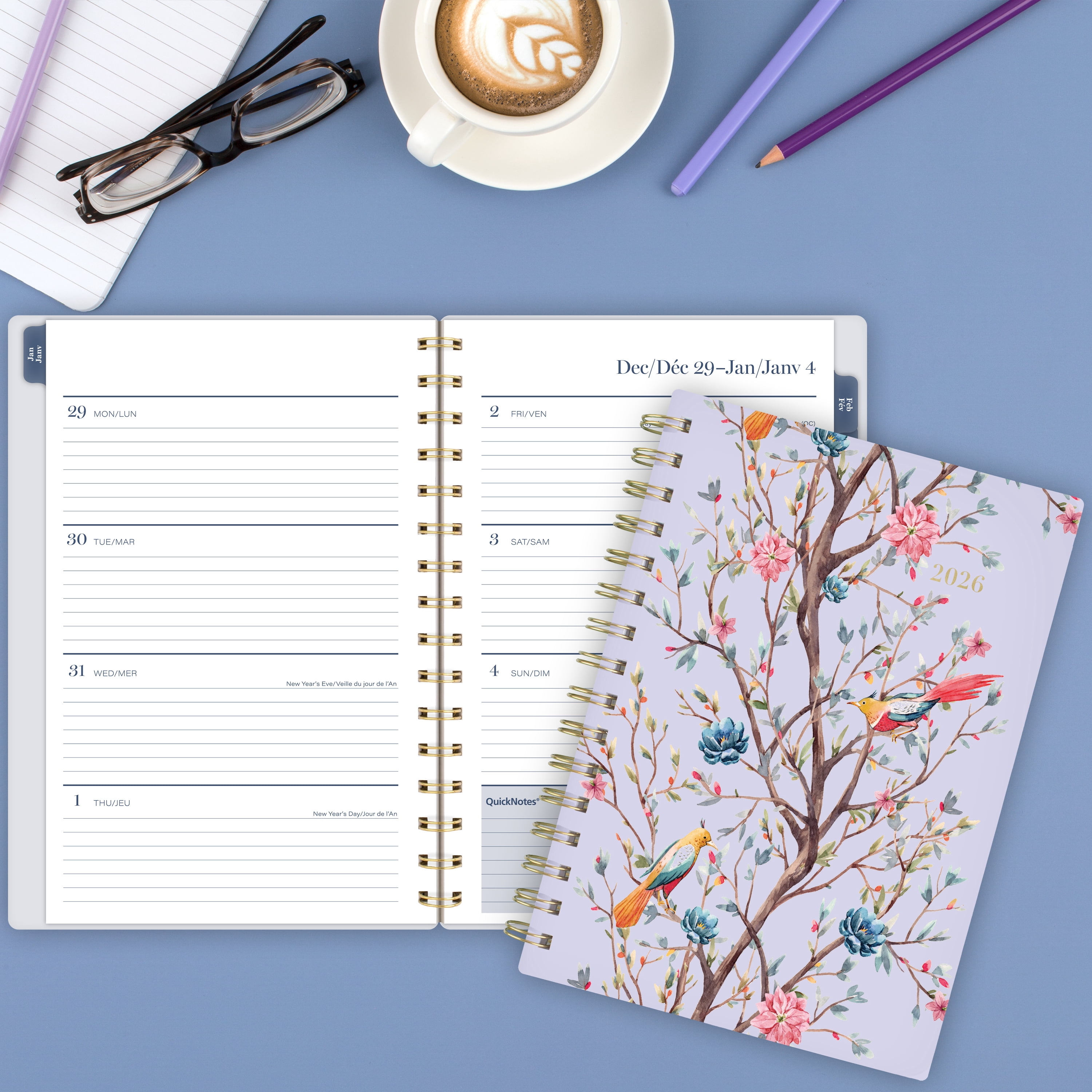 2026 Cambridge® Chinoiserie Magnolia Large Weekly Planner