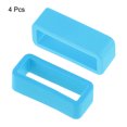 thumbnail image 3 of Unique Bargains Watch Band Strap Loops Silicone for 19mm Width Watch Band, Light Blue 4 Pack, 3 of 5