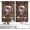 Coffee Theme, variant on Farmhouse Wooden Barn Door Kitchen Curtains Country Vintage Farm Wood Kitchen Window Curtains Rustic Western Small Short Cafe Tier Curtains Over Sink Drapes Treatment Fabric 2 Panels (26x36 Inch)