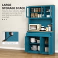 thumbnail image 4 of HOMCOM 71" Pantry Cabinet w/ Microwave Space Buffet w/ Hutch Navy Blue, 4 of 10