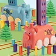 thumbnail image 1 of 80Pcs Domino Train Set Domino Train Blocks Set Automatic Electric Domino Train Toy with Lights & Sounds Rechargeable Fun and Colorful Construction and Stacking Toy for Kid Boy Girl, 1 of 9