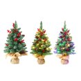 thumbnail image 2 of Arbres de Noël Mini de 24 Pouces à Piles Artificiels Prééclairés pour Table, 2 of 6