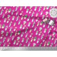thumbnail image 2 of Soimoi Pink Poly Georgette Fabric Cactus Leaves Decor Fabric Printed Yard 42 Inch Wide, 2 of 3