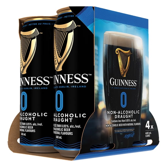 Guinness 0 Non Alcoholic Draught Beer4X440ML