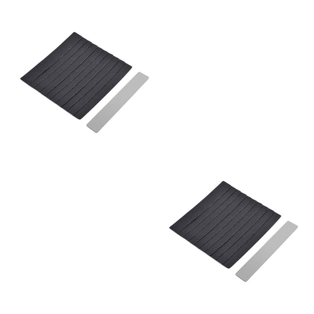 Decodeary 10pcs Double Side File Calluses Remover Manicure Stainless Handle Paper Replace sandpaper black & 01 2Set
