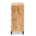 thumbnail image 4 of Baxton Studio Maison Wotan Oak Brown Finished Wood 4-Drawer Storage Chest, 4 of 8