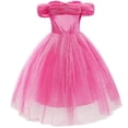 thumbnail image 3 of Girls Princess Dress with Butterflies 5 Layers Fancy Dress Up Costume, 3 of 3