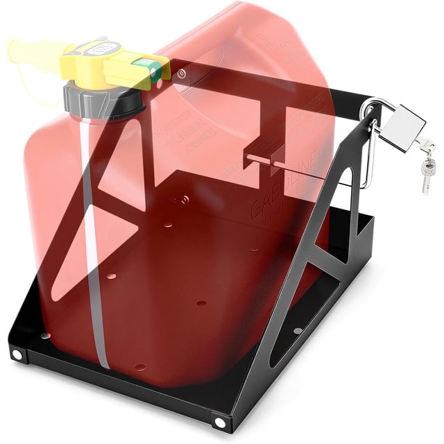 5 Gallon Gas Can Holder for Trailer Compatible with No-spill Gas Can Mount Rack 5 Gallon Fit for Open Landscape Trailer, Truck, Rv