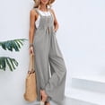 thumbnail image 1 of TIMIFIS Womens Baggy Jumpsuits Solid Color Wide Leg Overalls Fashion Casual Loose Cute Rompers Pants with Pockets, 1 of 6