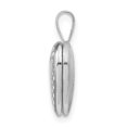thumbnail image 2 of Sterling Silver Rhodium-plated Twisted Border 12mm Heart Locket QLS489 (12mm x 12mm), 2 of 3