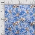 thumbnail image 2 of oneOone Rayon Medium Blue Fabric Leaves & Lemon Sewing Craft Projects Fabric Prints By Yard 56 Inch Wide, 2 of 5