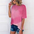 thumbnail image 4 of Wolfast T-Shirts pour Femmes Mode T-Shirt Imprimé Manches Courtes Blouse Col Rond Hauts Décontractés Manches Courtes Blouses pour Femmes, 4 of 9