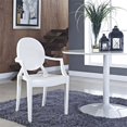 thumbnail image 4 of Modway Casper 18.5" Modern Plastic Dining Armchair, White Finish, 4 of 5