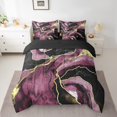 thumbnail image 2 of YST 7-Piece Marble Comforter Set, Modern Abstract Art Bedding, Full Size, Gold Metallic Accessories, 2 of 4