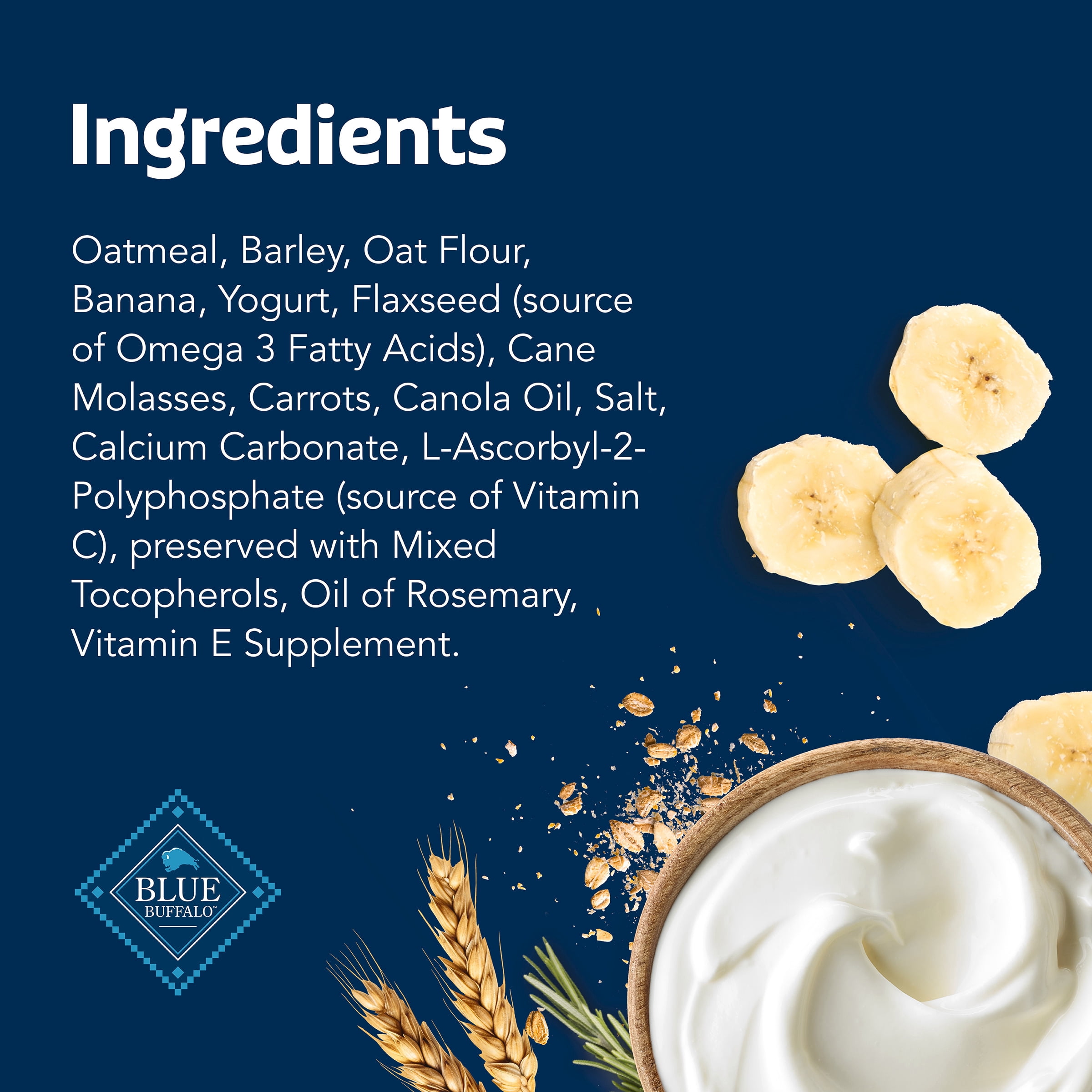 Blue Buffalo Health Bars Biscuits Croquants pour Chiens, Biscuits pour Chiens Bananes et Yogourt.