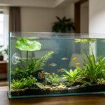 Lisbinx Artificial Aquarium Landscaping Leaf with Suction Cup, Green Plastic Fish Tank Décor for Hiding, Resting and Spawning, 1-Piece 6.2 cm