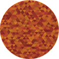 thumbnail image 1 of Ahgly Company Tapis d'Intérieur Ronds Transitionnels Lavables à la Machine Orange Rouge Orange, 5 Pieds Rond, 1 of 7