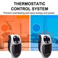 thumbnail image 3 of 500W Low Wattage Mini Space Heater with Remote Control (Batteries Not Included) - US Plug, 1-12H Timer, 2 Speeds, Digital Thermostat (60-90°F), Overheat Protection, Quiet Fast Heating for Bedroom, 3 of 6