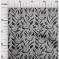 thumbnail image 2 of oneOone Tissu Jersey Viscose Gris Floral Rétro Matériel de Robe Tissu Imprimé Tissu au Mètre 60 Pouces de Large, 2 of 5