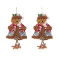 thumbnail image 1 of 2PCS Christmas Tree Decorations Christmas Sitting Santa Clause Ornament Hanging Christmas Tree Decoration Pendants  Small Bell Figurines Home Decoration For Christmas, 1 of 5