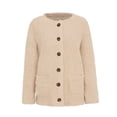 thumbnail image 4 of LSLJS Women's Plus Size Plush Cardigan Sweaters Casual Oversized Open Front Long Cardigans Button Up Outerwear, 4 of 9