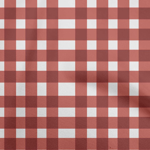 oneOone Cotton Poplin Maroon Fabric Gingham Check Craft Projects Decor Fabric Printed By The Yard 56 Inch Wide