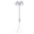 thumbnail image 1 of Model Street Lamp 1:87 Outdoor Low-voltage Retro Head LED Lamppost Train Props Landscape Light Building Parts Decoration Gray（Warm White）, 1 of 9