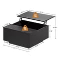 thumbnail image 3 of GUNAITO Table Basse à Plateau Relevable avec Rangement, Table Basse Carrée et Table Centrale Style Ferme Moderne pour Salon, Espresso Noir, 3 of 8