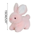 thumbnail image 2 of Q-630 Pink Cute Bunny Plush Toy Small Stuffed Rabbit Doll For Children Gifts Decor 15Cm High Soft Material #46182, 2 of 9