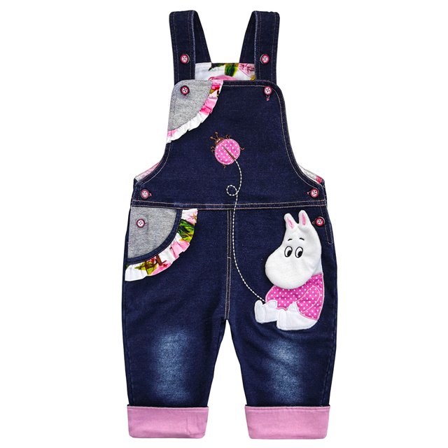 KIDSCOOL SPACE Salopette en Jean Tricotée Douce en Coton pour Bébé 3D Dessin Animé 6 m