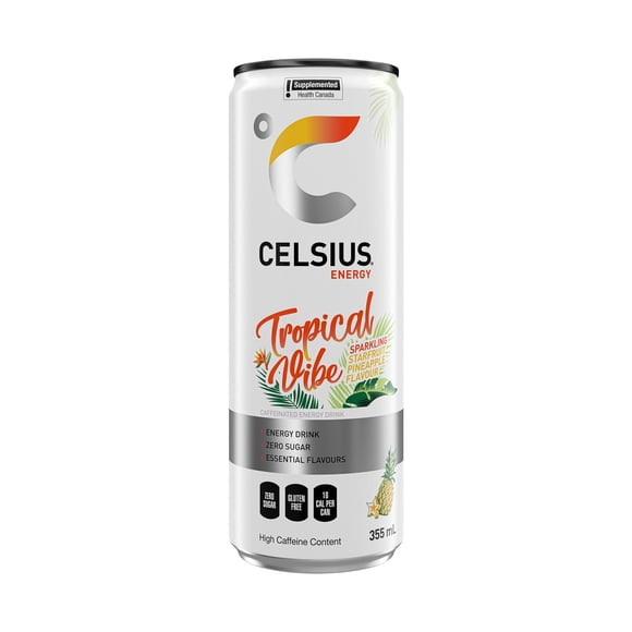 Boisson énergisante Celsius Tropical Vibe 355mL, Canette