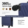 thumbnail image 4 of Travelhouse Ensemble de 4 Pcs de Valises Rigides, Valise Rigide Légère avec Cadenas TSA et Roues Pivotantes, Bleu Marine, 4 of 6
