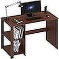 thumbnail image 3 of SHW Bureau d'Ordinateur pour Bureau à Domicile avec Étagères, Cerisier, 3 of 4