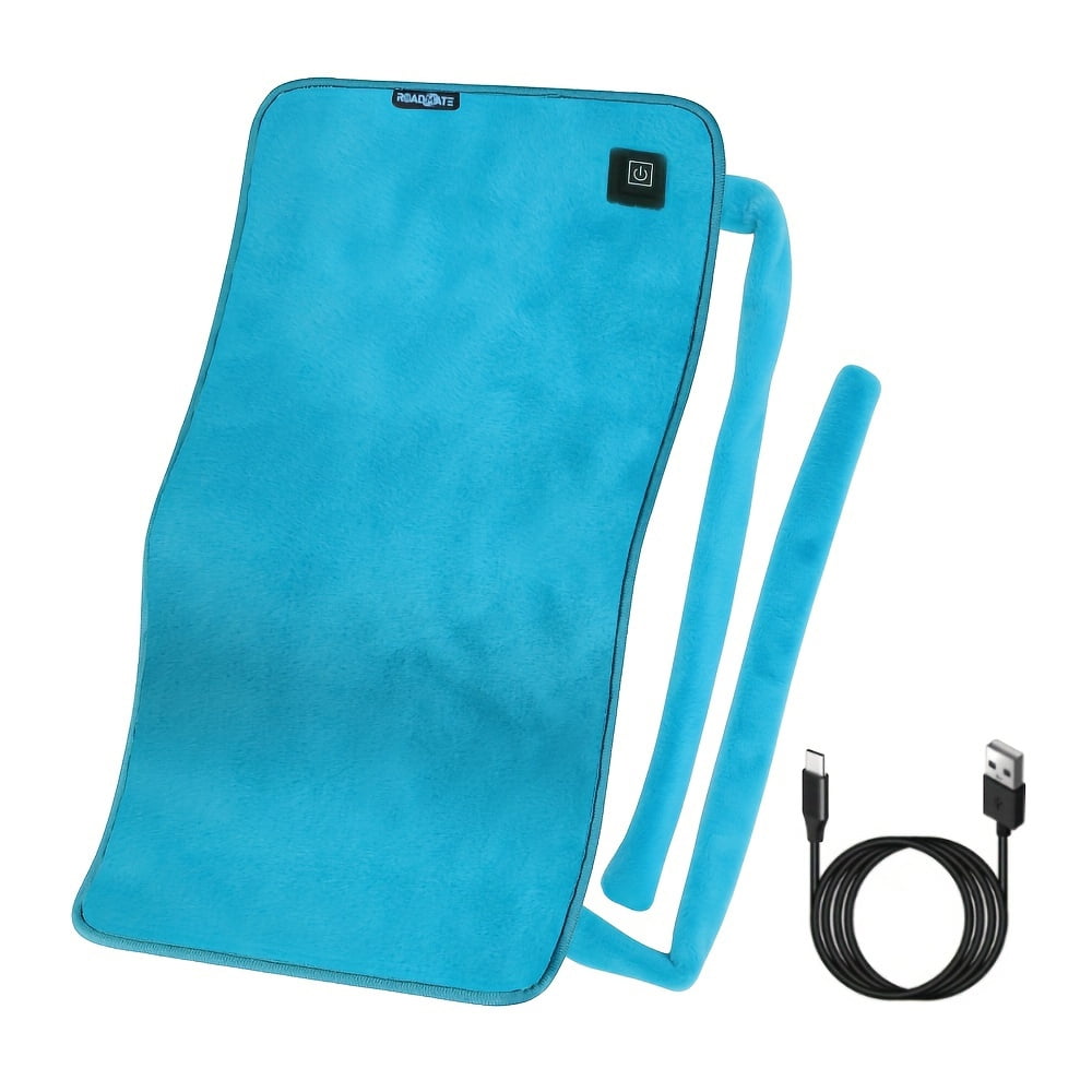 MesaSe USB Heating pad for Back  Neck  and Shoulder Pain Relief with Two Straps - Dry & Moist Heat Therapy Option