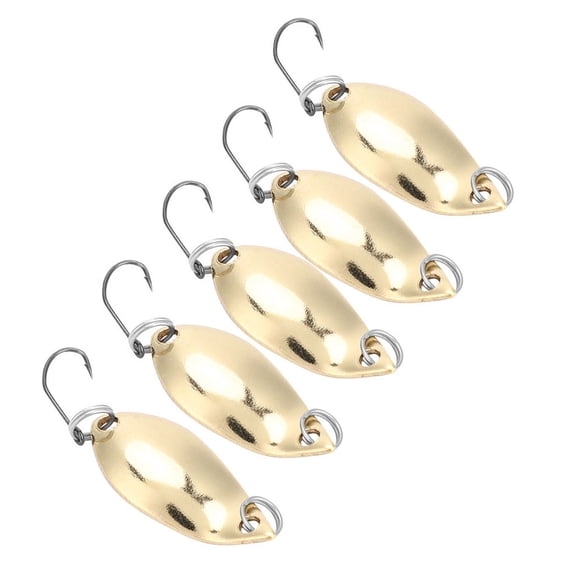 Fishing Spoons Lures, 10pcs Lot Fishing Lures Wobbler Baits Fishing Lures Fishing Spoons Lures SpoOn Style Artificial Metal Baits Hook Gold, 2.5g